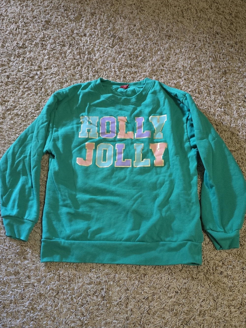 Holly Jolly Green Kids Sweatshirt